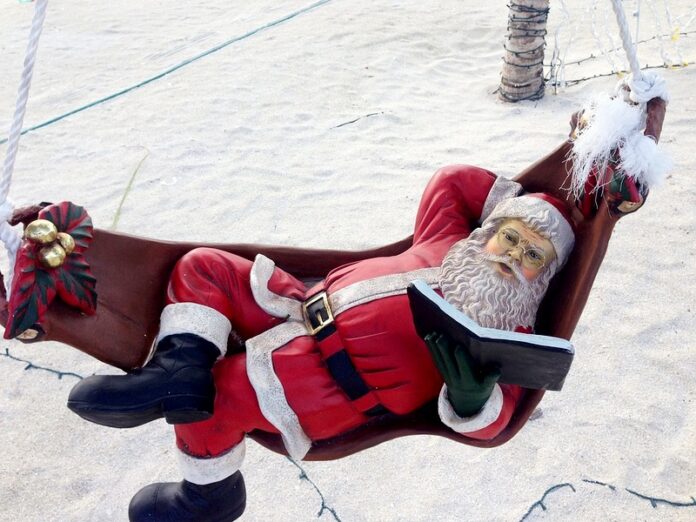 babbo natale spiaggia
