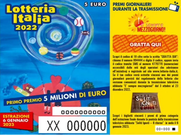 biglietto lotteria italia 2022