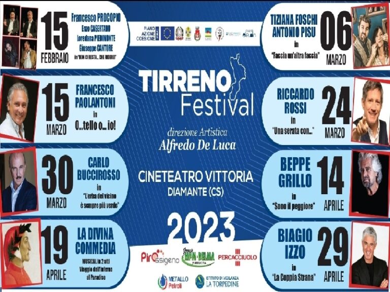Tirreno festival, ecco il cartellone degli eventi