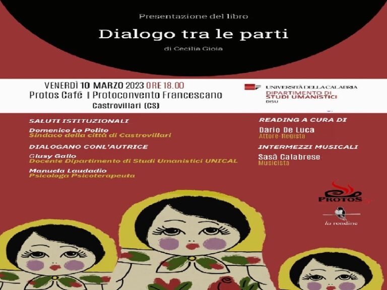 A Castrovillari il libro di Cecilia Gioia