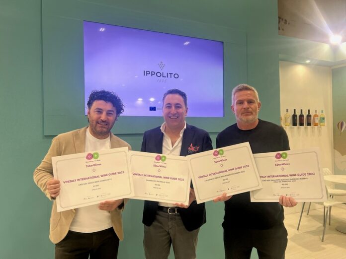 La cantina Ippolito 1845 premiata con quattro etichette nel “5StarWines”