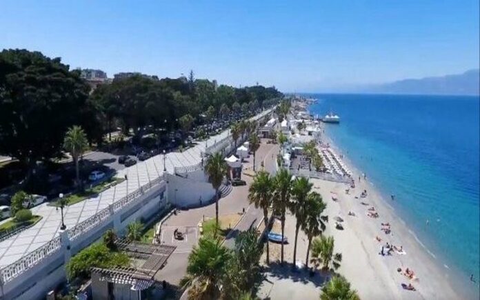 panoramica aerea Lungomare Falcomatà Reggio Calabria