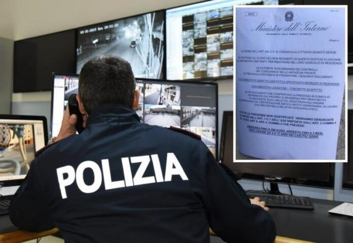 polizia volantino falso