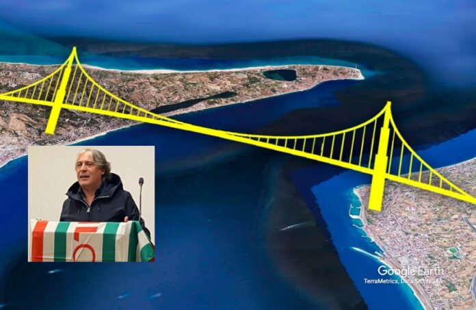 Ottavio De Luca su ponte sullo stretto