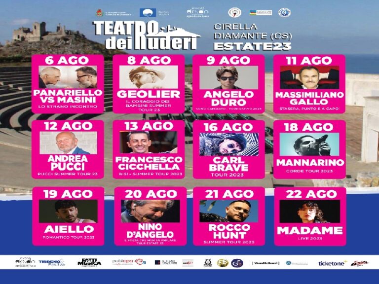Ecco il cartellone estivo ai Ruderi di Cirella