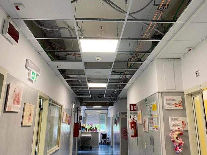 crollo controsoffitto ospedale vibo