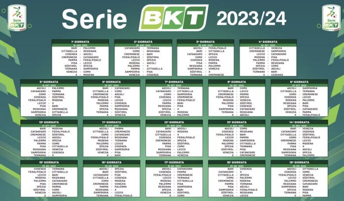 calendario serie b 2023 2024