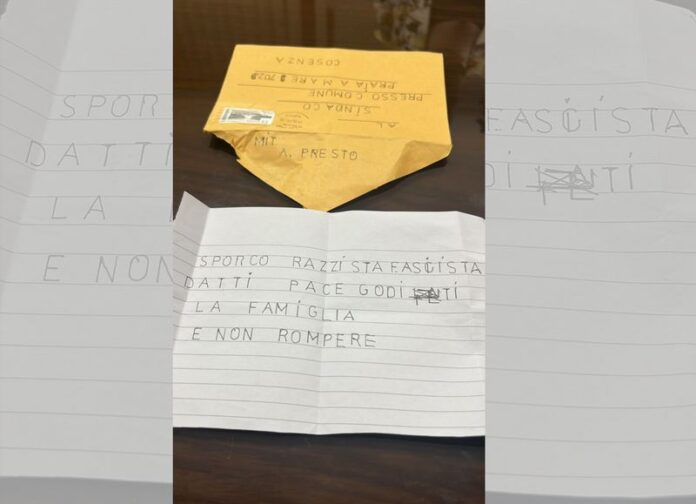 lettera di minacce al sindaco di praia a mare antonino de lorenzo