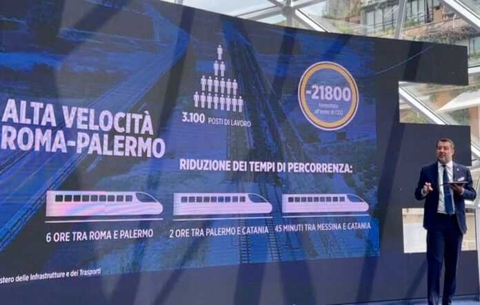 salvini alta velocità roma palermo