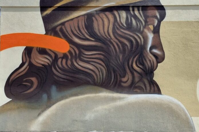 bronzi di riace murale reggio calabria