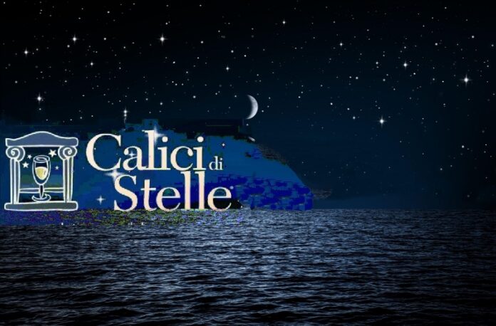 vino calici sotto le stelle