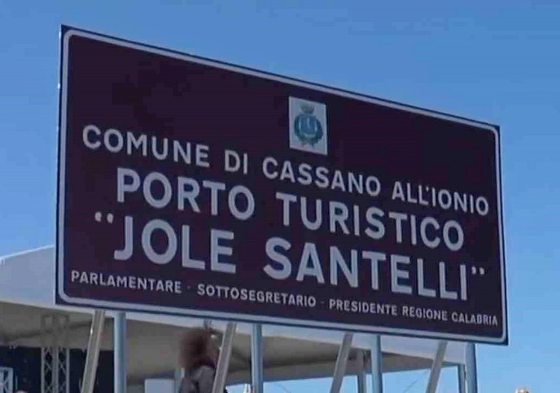 intitolazione porto laghi sibari santelli