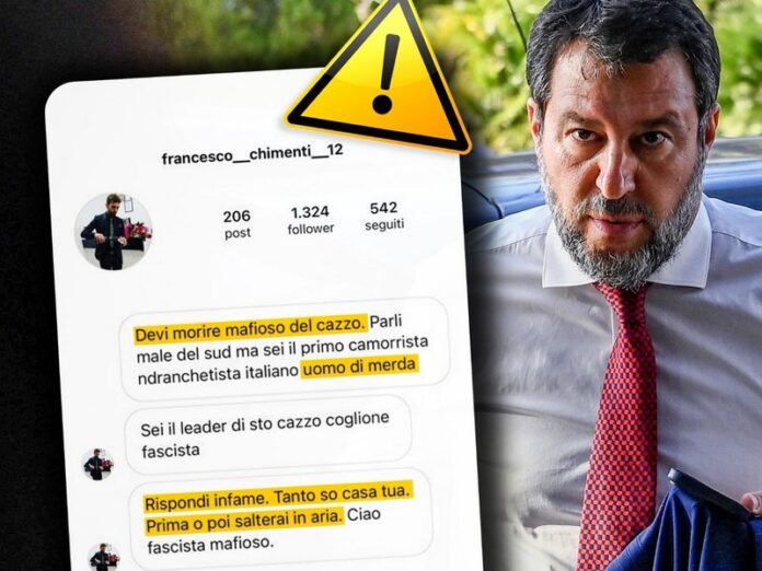 minacce morte salvini