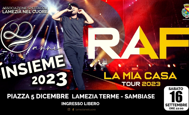 In Lamezia strong emotions Raf’s concert on September 16