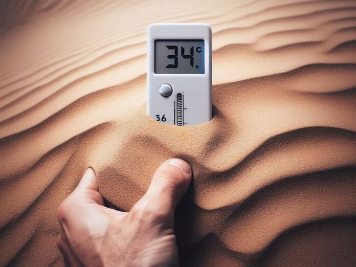 termometro deserto sabbia