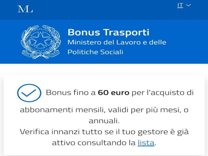 bonus trasporti