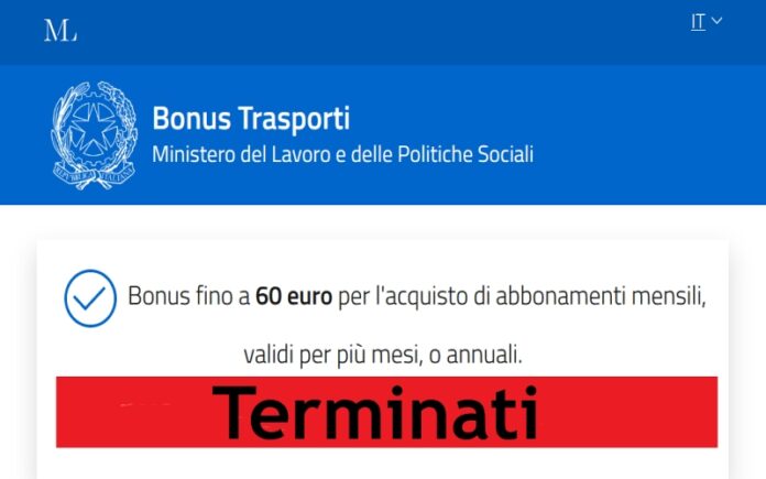 bonus trasporti terminati