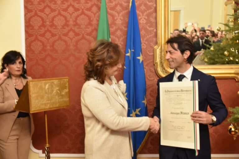 L’imprenditore Giuseppe Franco premiato come Cavaliere al Merito