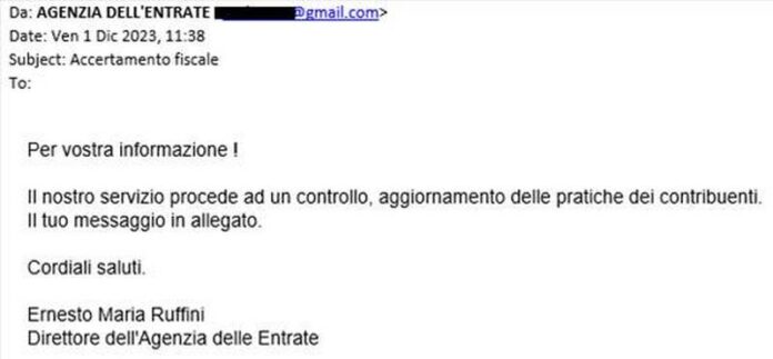 false comunicazioni agenzia entrate