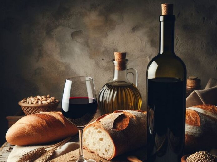 pane vino olio