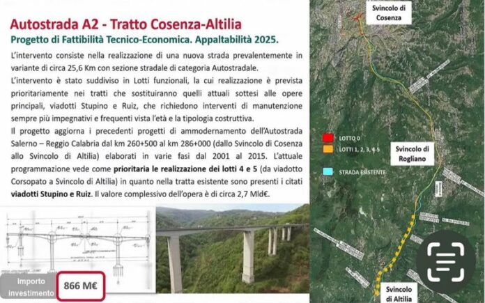 lavori autostrada cosenza altilia