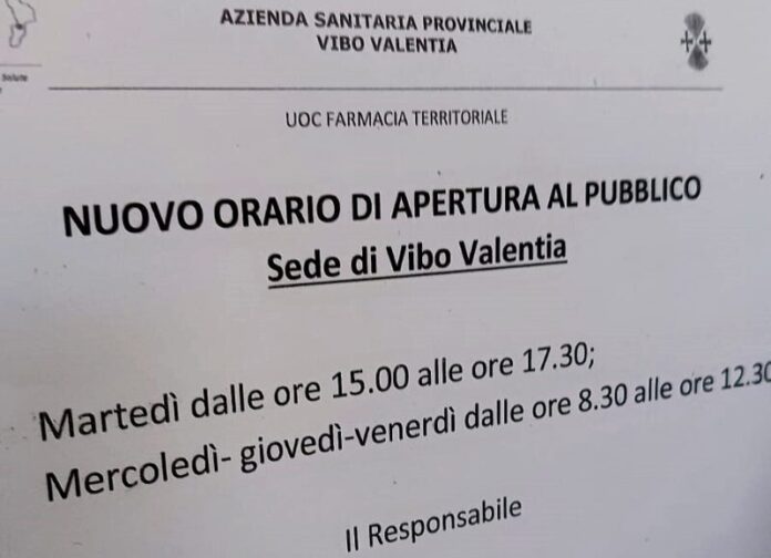 orari farmacia territoriale vibo