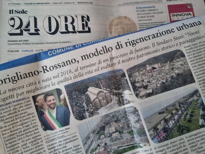 SOLE 24 ORE CORIGLIANO ROSSANO