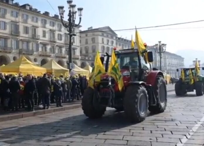 coldiretti manifesta a Bruxelles