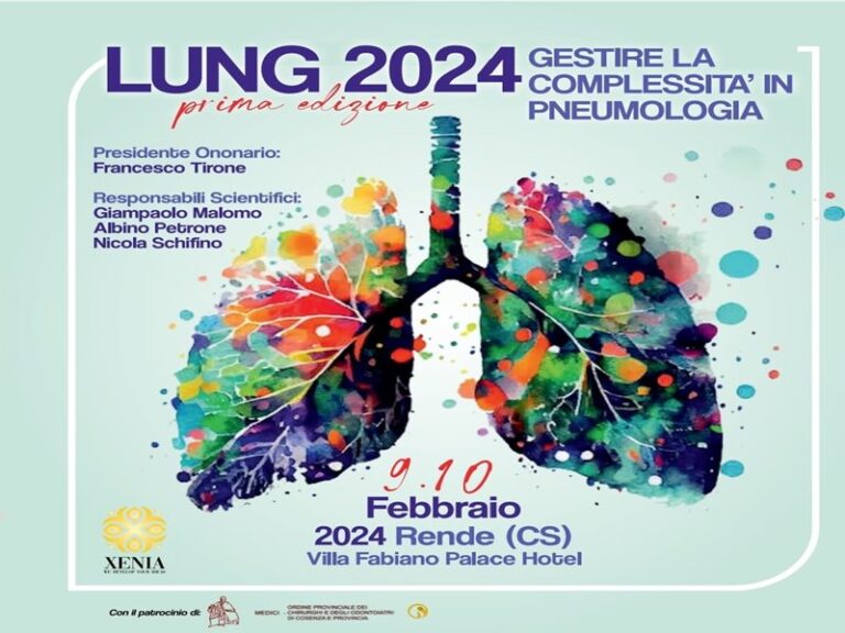 Venerdì e sabato, a Rende, convegno medico su “Gestire la complessità in Pneumologia”