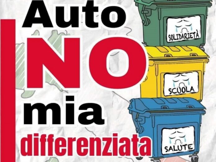 manifestazione contro autonomia differenziata