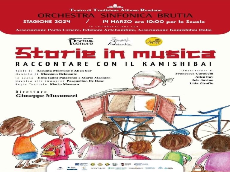 Storie in Musica – Raccontare con il Kamishibai. Al Rendano lo spettacolo dell’orchestra sinfonica brutia