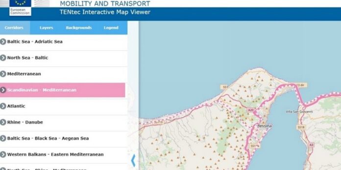 mappa europea ponte stretto