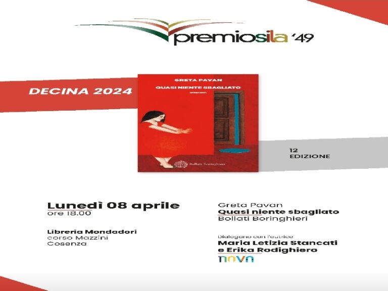 Ecco il Premio Sila ’49, dieci autori e Greta Pavan