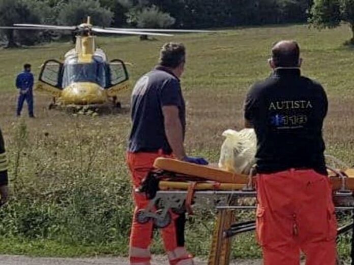 motozappa incidente elisoccorso