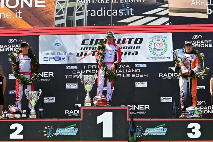 podio gara karting