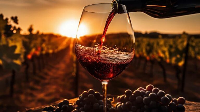 vino tramonto vigneto