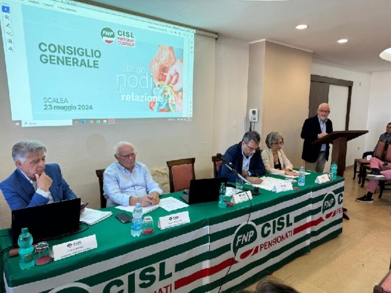 Si è riunito a Scalea il Consiglio Generale della FNP – Federazione  nazionale pensionati Cisl
