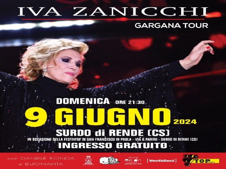 Festa Patronale di San Francesco di Paola a Surdo di Rende (CS) in arrivo Iva Zanicchi