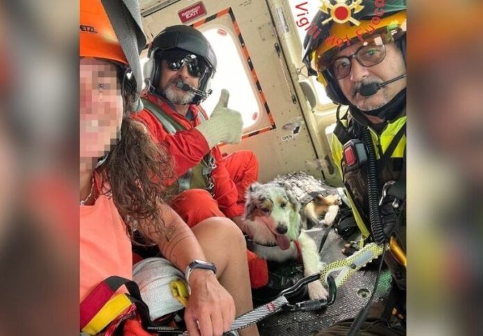 escursionista salvata da vigili del fuoco