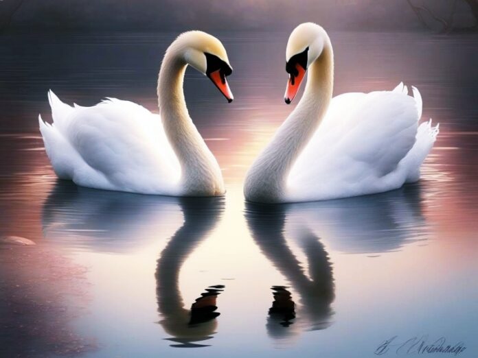 amore tra cigni