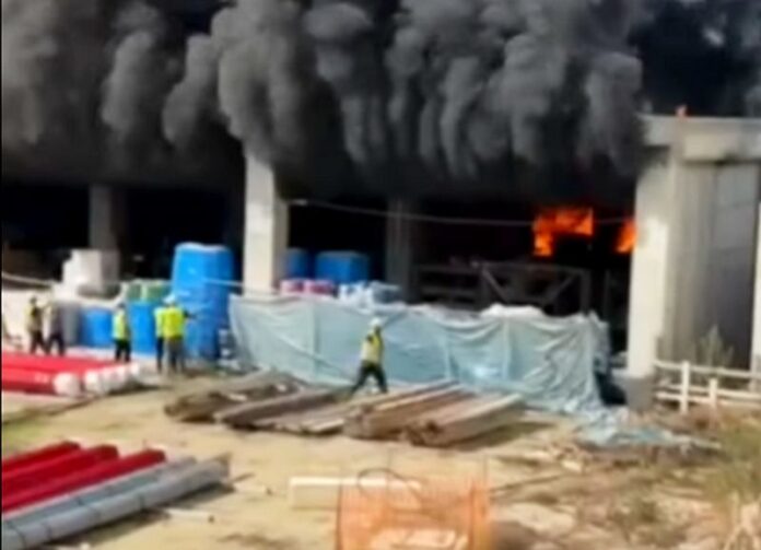 Incendio al cantiere dell'ospedale della Sibaritide: indagini in corso
