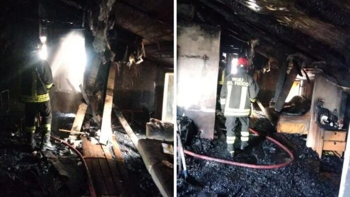 incendio pizzoni mansarda
