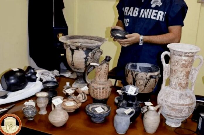 reperti trafugati e recuperati in Calabria