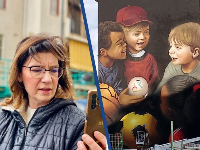 Patrizia D'Aguì e il murales