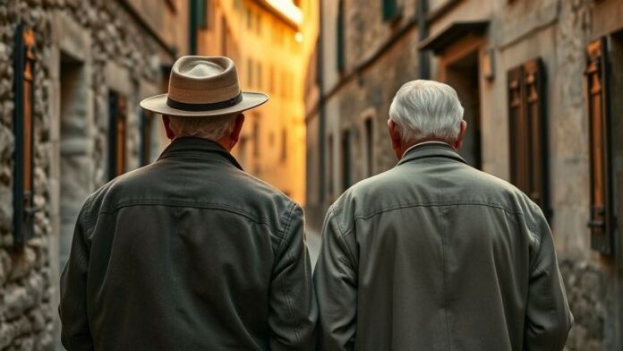 anziani vicolo paese