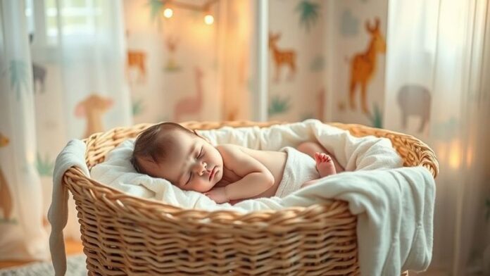 neonato culla cesta