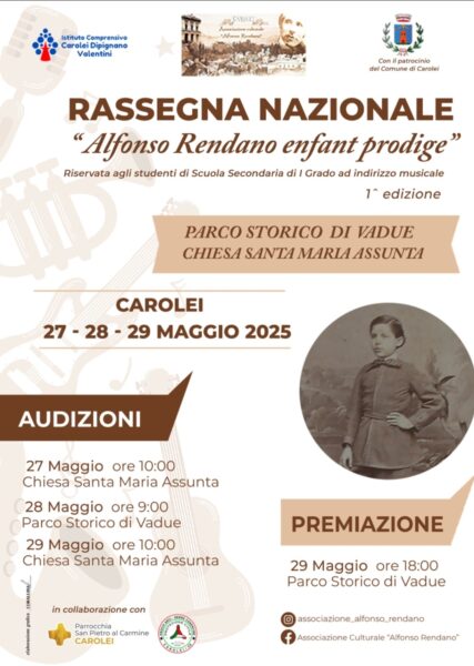 A Carolei, la prima edizione della Rassegna Nazionale “Alfonso  Rendano, enfant prodige”