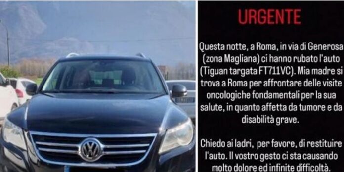 furto auto paziente calabrese
