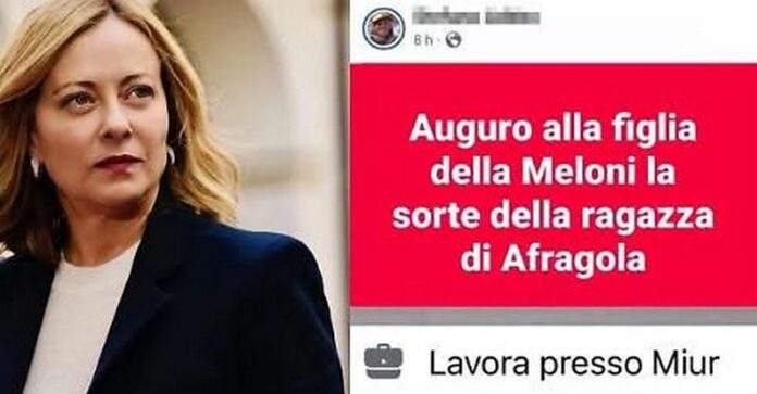 minacce figlia meloni