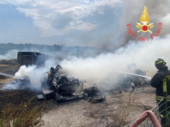 incendio giostre maida